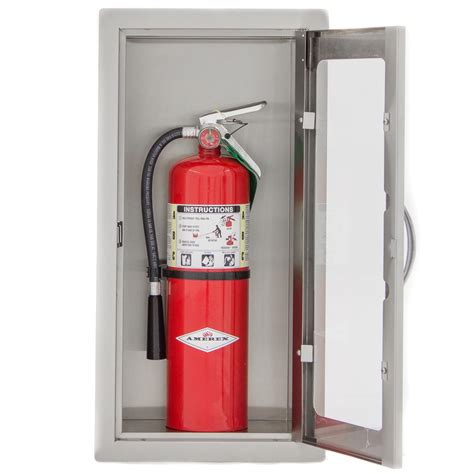 recessed stainless steel fire extinguisher cabinet|lockable fire extinguisher cabinets.